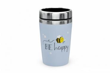 Lavida Thermobecher "Be Happy - Biene", Kaffeebecher to go, 240 ml